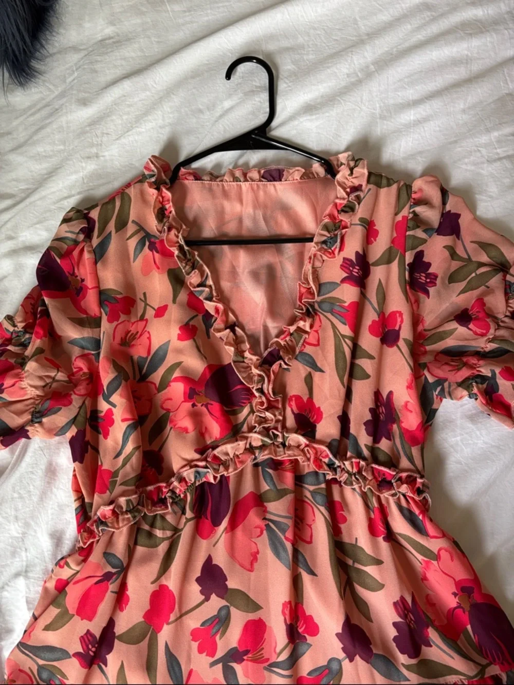 Floral Pink Wedding Guest Dress - Picture 2 of 3